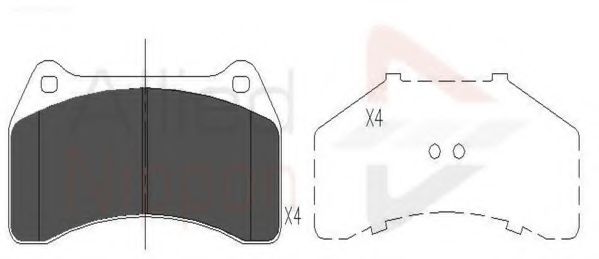 Комплект тормозных колодок, дисковый тормоз COMLINE ADB06056
