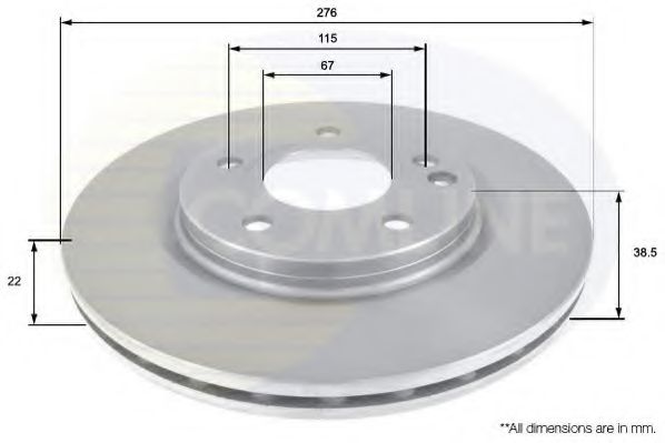 Тормозной диск COMLINE ADC1621V