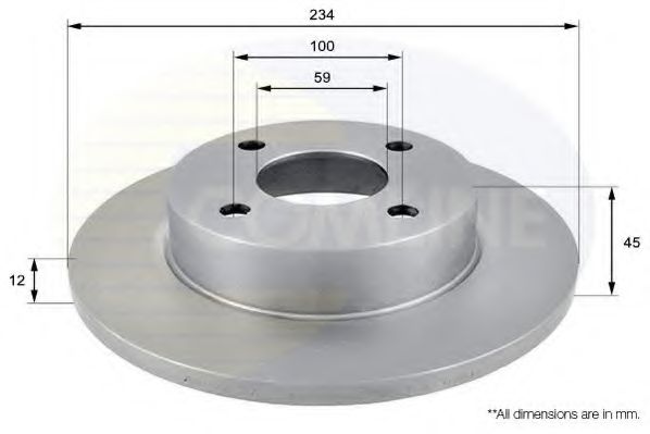Тормозной диск COMLINE ADC0227
