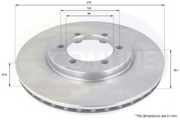 Тормозной диск COMLINE ADC1015V