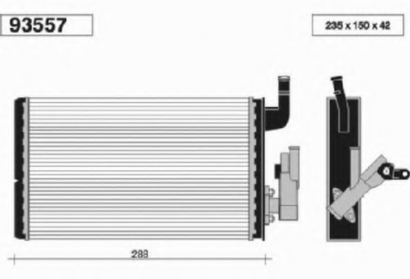 Теплообменник, отопление салона AHE 93557