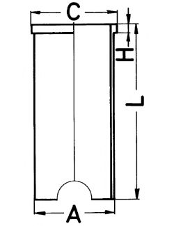 Гильза цилиндра KOLBENSCHMIDT 89163190