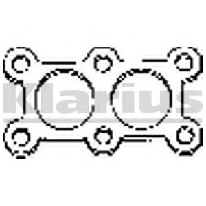 Прокладка, труба выхлопного газа KLARIUS 410497