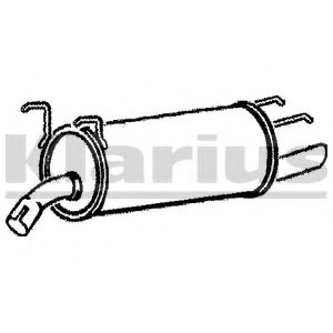 Глушитель выхлопных газов конечный KLARIUS GM182J