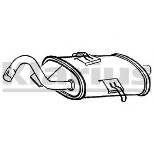 Глушитель выхлопных газов конечный KLARIUS VO206C