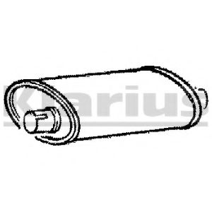 Средний глушитель выхлопных газов KLARIUS VO219H