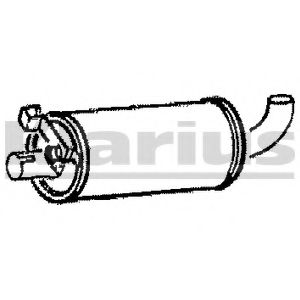 Средний глушитель выхлопных газов KLARIUS VO55E