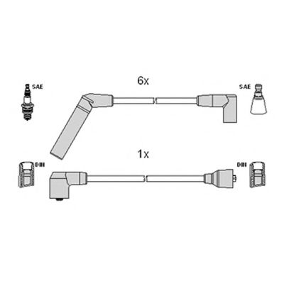 Комплект проводов зажигания HITACHI 134338