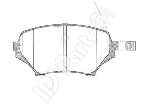 Комплект тормозных колодок, дисковый тормоз IPS Parts IBD-1335