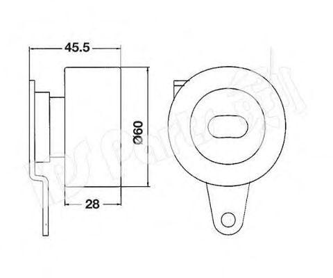 Устройство для натяжения ремня, ремень ГРМ IPS Parts ITB-6411