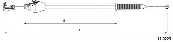 Тросик газа CABOR 11.0225
