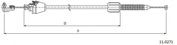 Тросик газа CABOR 110271