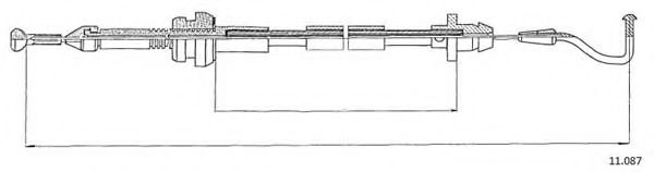 Тросик газа CABOR 11.087