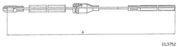 Трос, стояночная тормозная система CABOR 11.5752
