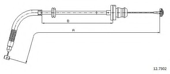 Тросик газа CABOR 12.7302