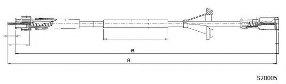 Тросик спидометра CABOR S20005