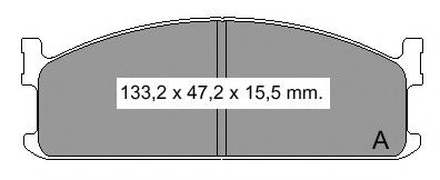 Комплект тормозных колодок, дисковый тормоз ROADHOUSE 2204