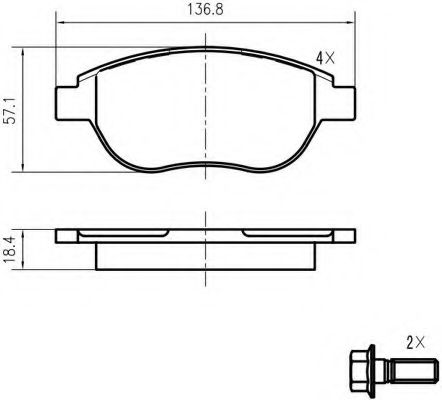 Комплект тормозных колодок, дисковый тормоз VEMA K603800