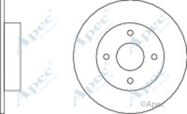 Тормозной диск APEC braking DSK2162