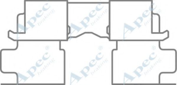 Комплектующие, тормозные колодки APEC braking KIT1073