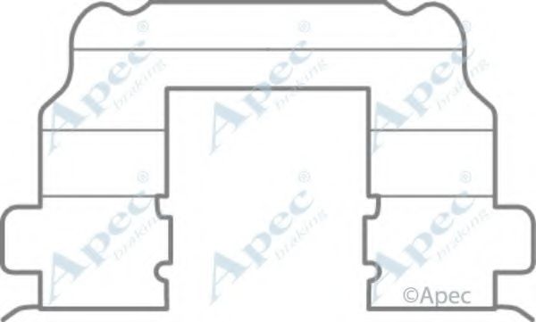Комплектующие, тормозные колодки APEC braking KIT1085