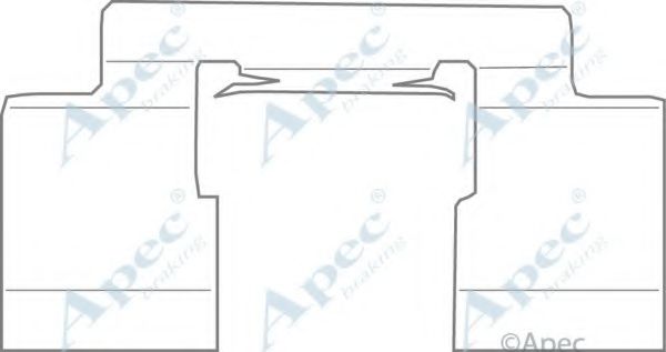 Комплектующие, тормозные колодки APEC braking KIT1107