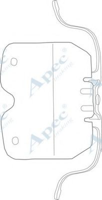 Комплектующие, тормозные колодки APEC braking KIT1122