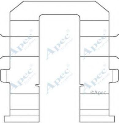 Комплектующие, тормозные колодки APEC braking KIT1143