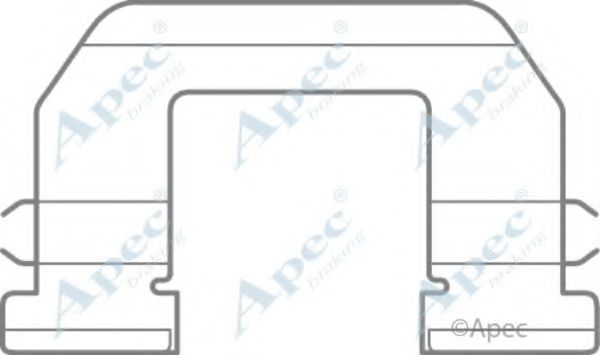 Комплектующие, тормозные колодки APEC braking KIT1184