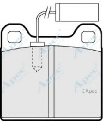 Комплект тормозных колодок, дисковый тормоз APEC braking PAD768