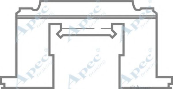 Комплектующие, тормозные колодки APEC braking KIT411