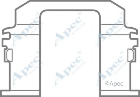 Комплектующие, тормозные колодки APEC braking KIT447