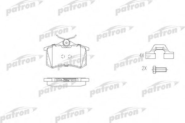 Комплект тормозных колодок, дисковый тормоз PATRON PBP541