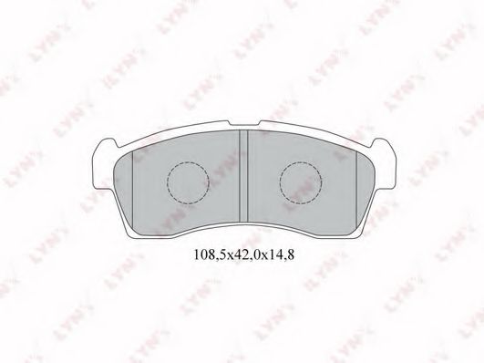 Комплект тормозных колодок, дисковый тормоз LYNXauto BD-7309