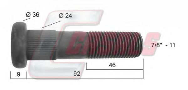 Болт крепления колеса CASALS 21277