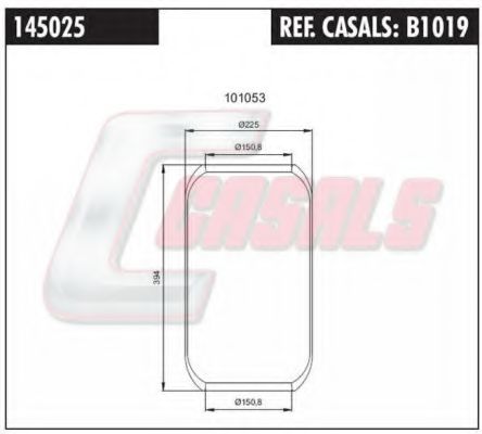 Кожух пневматической рессоры CASALS B1019