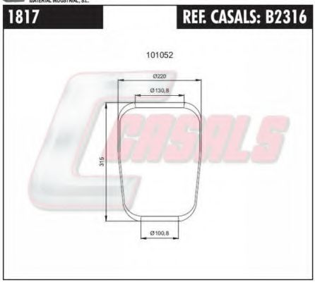 Кожух пневматической рессоры FA1 1817