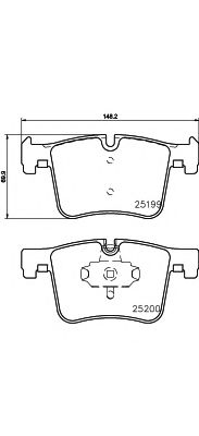 Комплект тормозных колодок, дисковый тормоз HELLA PAGID 8DB 355 015-781