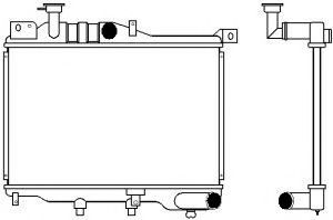 Радиатор, охлаждение двигателя SAKURA  Automotive 1300-0101