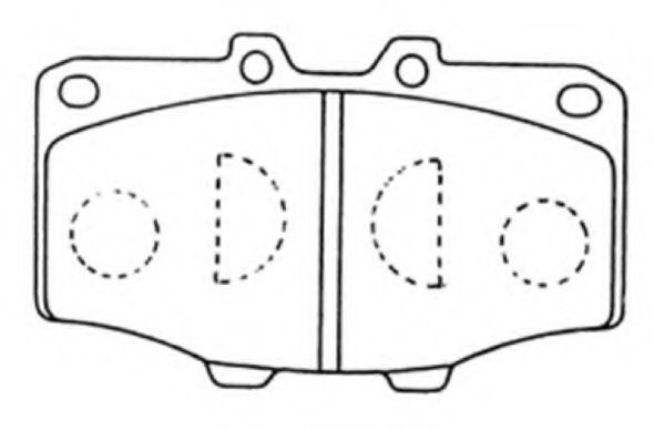 Комплект тормозных колодок, дисковый тормоз ASVA AKD-1002