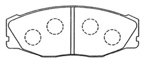 Комплект тормозных колодок, дисковый тормоз ASVA AKD-11572