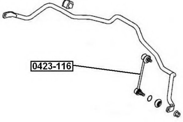Тяга / стойка, стабилизатор ASVA 0423-116
