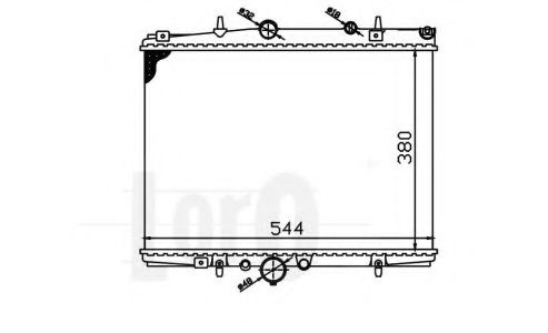 Радиатор, охлаждение двигателя LORO 038-017-0003