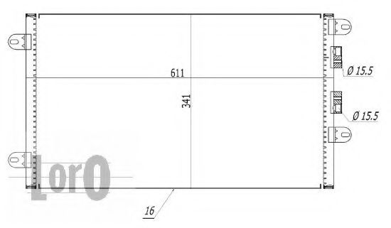 Конденсатор, кондиционер LORO 002-016-0004
