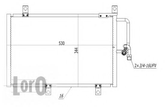 Конденсатор, кондиционер LORO 002-016-0006