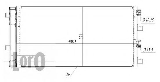 Конденсатор, кондиционер LORO 010-016-0003