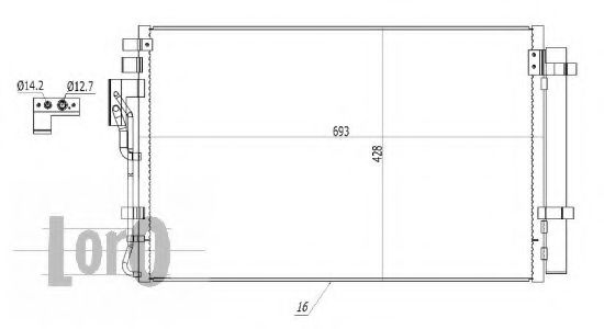 Конденсатор, кондиционер LORO 024-016-0011