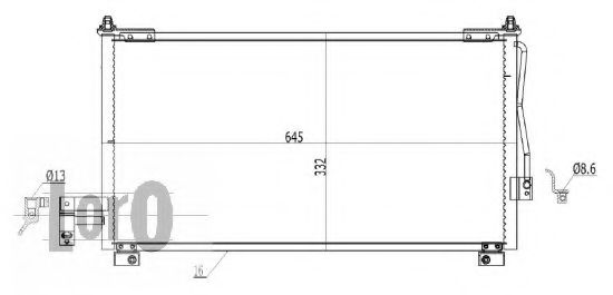 Конденсатор, кондиционер LORO 030-016-0018