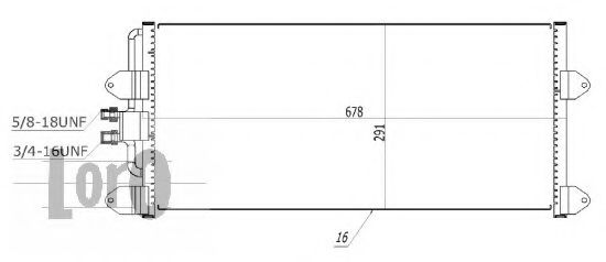Конденсатор, кондиционер LORO 053-016-0006