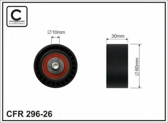 Натяжной ролик, поликлиновой  ремень CAFFARO 296-26
